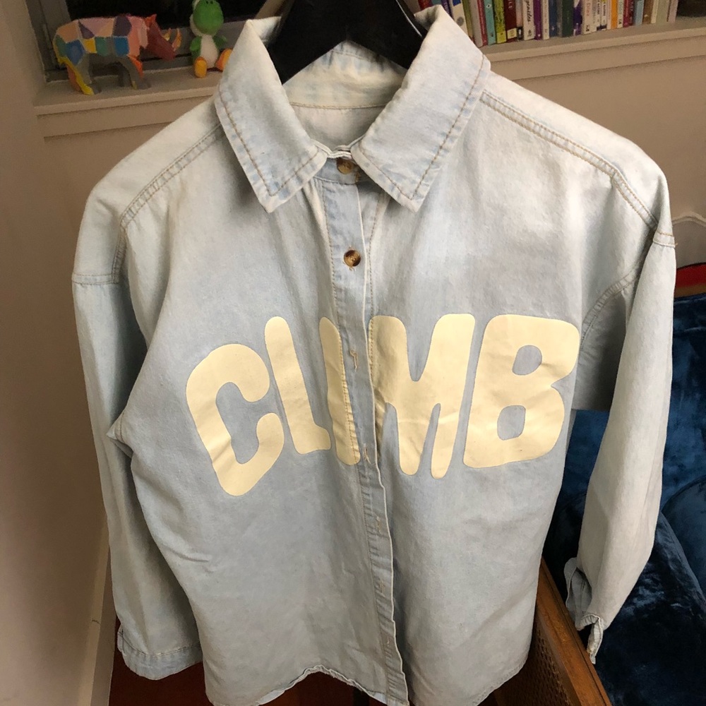 Vintage denim CLIMB shirt Sz M